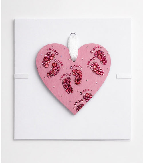 Pink heart-shaped decoration 